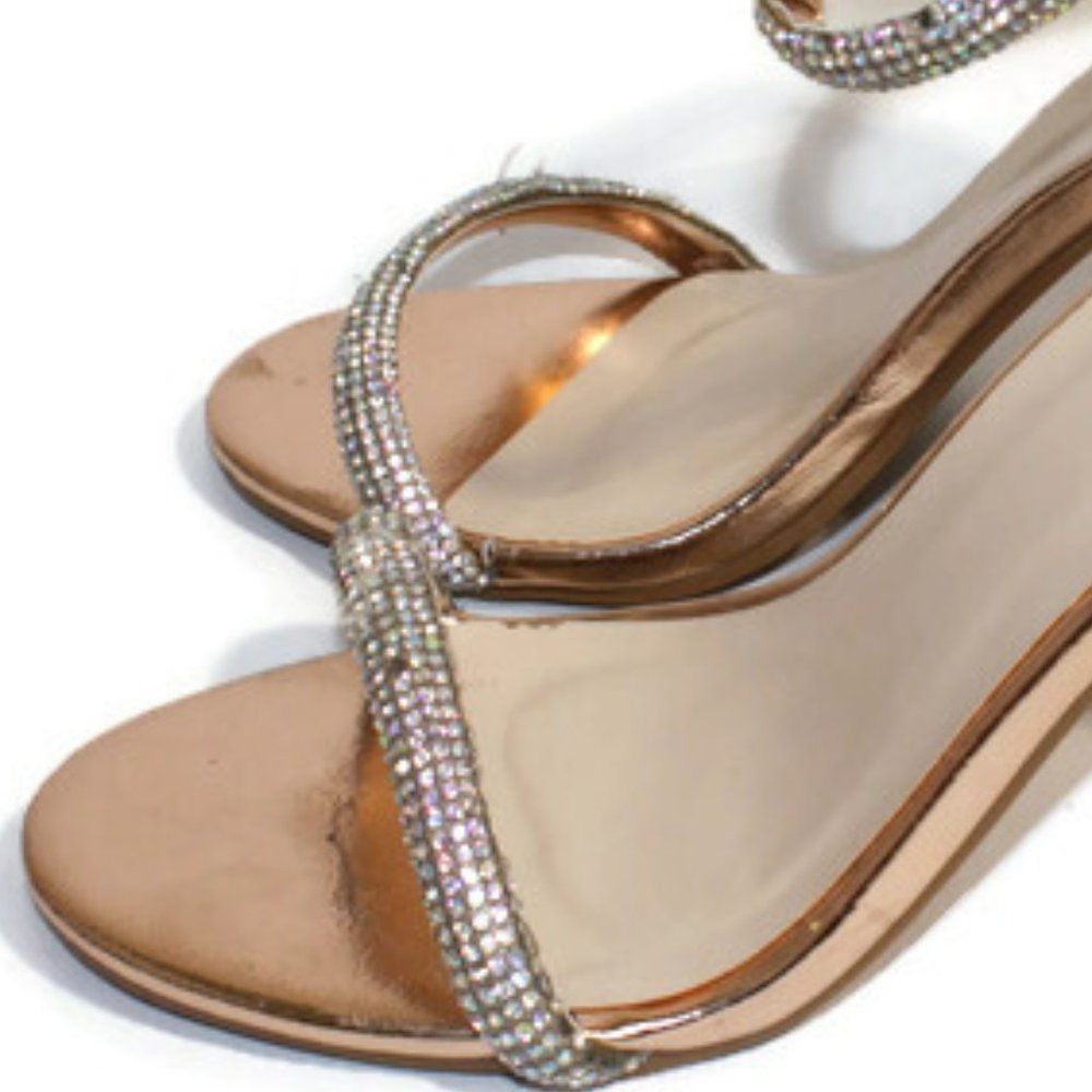 Rose Gold Rhinestones Sandal - Picture 6 of 6